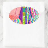 パーティータイムアートクラブキャバレー踊りおもしろいギフト 楕円形シール (バッグ)