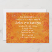 パーティータイムオレンジ13番目の誕生日招待状 招待状 (裏面)