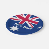 パーティータイムオーストラリア国旗の紙プレート ペーパープレート (アングル)