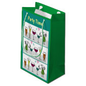 パーティータイムカクテルアルコール誕生日イベントサイズ スモールペーパーバッグ (裏面アングル)