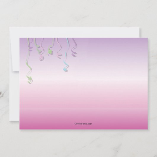 パーティータイムガールズ誕生日招待状 招待状 (裏面)