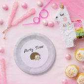 パーティータイムガールヘッジホッグ ペーパープレート (パーティー)