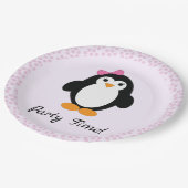 パーティータイムガールペンギン ペーパープレート (アングル)
