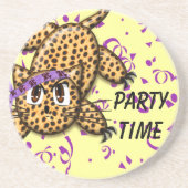 パーティータイムキュートヒョウのコースター コースター (正面)