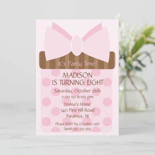 パーティータイムギフト誕生日招待状 招待状 (スタンド正面)