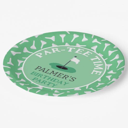 パーティータイムゴルフ誕生日パーティー ペーパープレート (アングル)