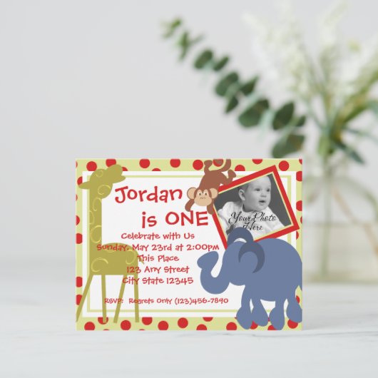 パーティータイムサーカス/写真 インビテーションポストカード (スタンド正面)