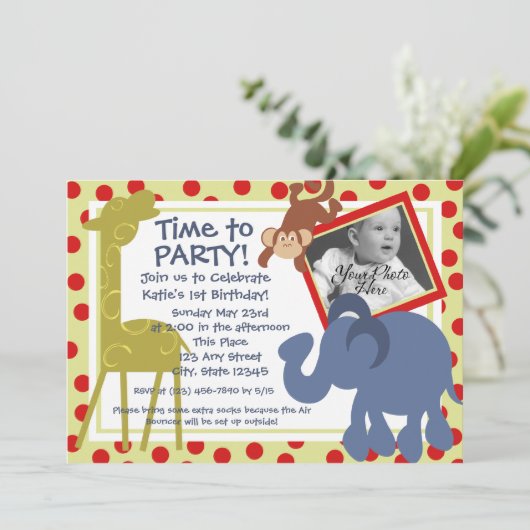 パーティータイムサーカス/写真 招待状 (スタンド正面)