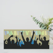 パーティータイムシルエット招待状 招待状 (スタンド正面)