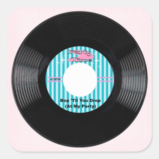 パーティータイムステッカー スクエアシール (正面)