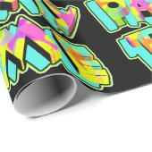 パーティータイムネオンカラーディスコボールライト ラッピングペーパー (ロールコーナー)