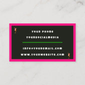 パーティータイムネオンモダンパーソナライズされたプロフェッショナル 名刺 (裏面)