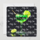 パーティータイムネオン人気があるパーソナライズされた 招待状 (正面)