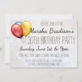 パーティータイムバルーン誕生日パーティー 招待状 (裏面)