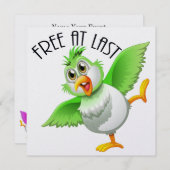 パーティータイムバード – 最後にフリー招待状 招待状 (正面/裏面)