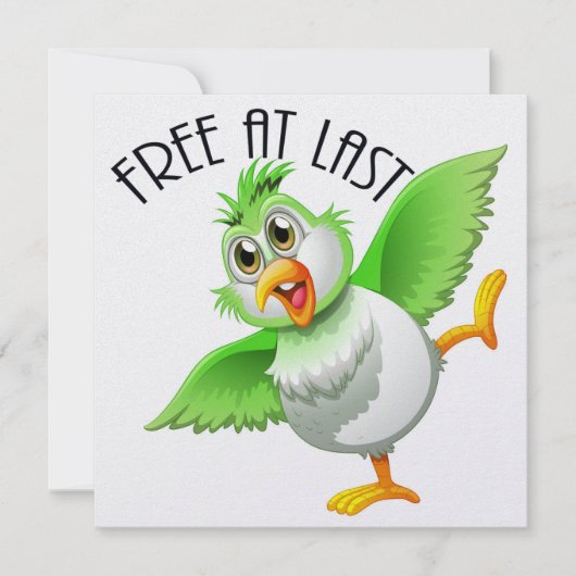 パーティータイムバード – 最後にフリー招待状 招待状 (正面)