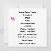 パーティータイムバード – 最後にフリー招待状 招待状 (裏面)