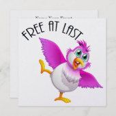 パーティータイムバード – 最後にフリー招待状 招待状 (正面/裏面)