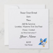 パーティータイムバード – 最後にフリー招待状 招待状 (裏面)