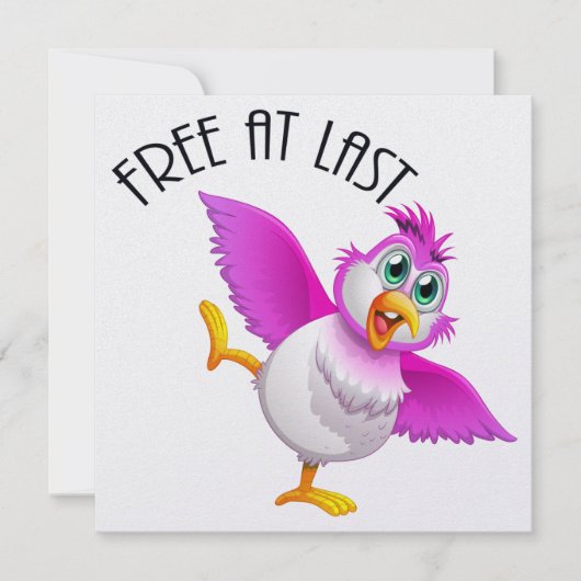 パーティータイムバード – 最後にフリー招待状 招待状 (正面)