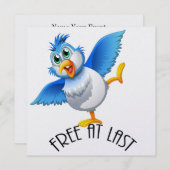 パーティータイムバード – 最後にフリー招待状 招待状 (正面/裏面)