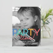 パーティータイムフォト誕生日招待状 招待状 (スタンド正面)