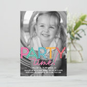 パーティータイムフォト誕生日招待状 招待状 (スタンド正面)