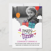 パーティータイムフォト誕生日招待状 招待状 (正面)
