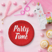 パーティータイムレッド日が差すこと誕生日パーティー ペーパープレート (パーティー)