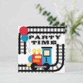 パーティータイム誕生日トレイン招待状 招待状 (スタンド正面)