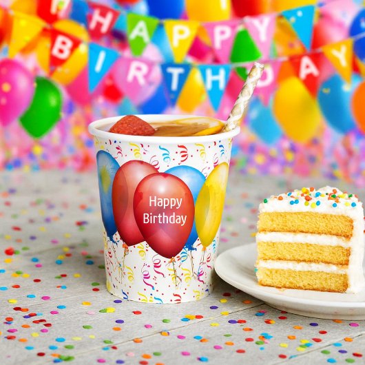 パーティータイム お誕生日おめでとう! 紙コップ