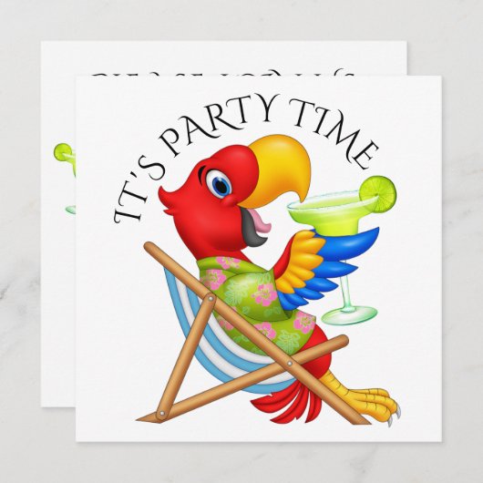 パーティータイム ご招待 招待状 (正面/裏面)