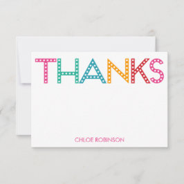 パーティータイム サンクスカード - ブルー ノートカード