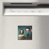 パーティータイム!スケルトンの友達とお誕生日ケーキ マグネット (インサイチュ (食洗機))