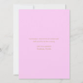 パーティータイム ネオンピンク 招待状 (裏面)