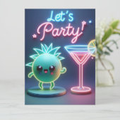 パーティータイム ネオン グリーン 招待状 (スタンド正面)