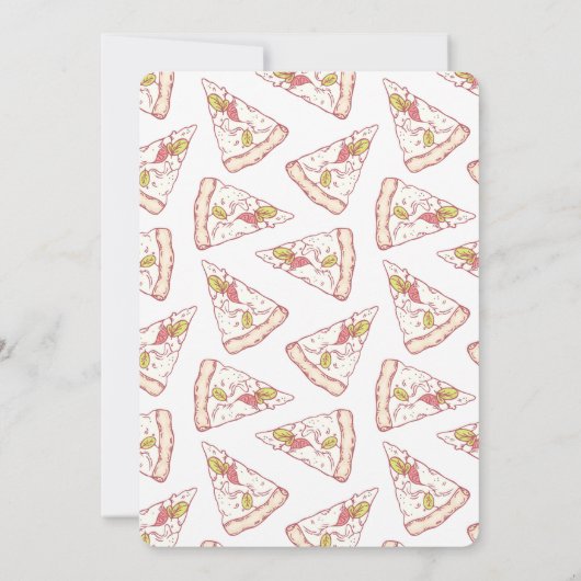 パーティータイム ピザ | 招待状 (裏面)