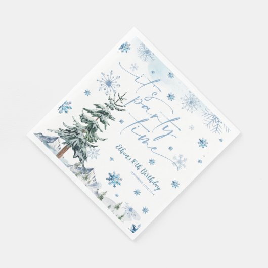 パーティータイム!冬の誕生日 スタンダードランチョンナプキン (角)