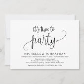 パーティータイム！結婚記念日お祝い 招待状 (正面)