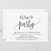 パーティータイム！結婚記念日のお祝いだよ！ 招待状 (正面/裏面)