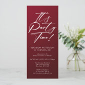 パーティータイム！40歳の誕生日パーティー シンプル エレガント 招待状 (スタンド正面)