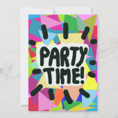 パーティータイム 50歳の誕生日 どんな年齢でもオリジナルに 招待状 (正面)