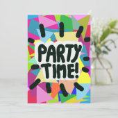 パーティータイム 50歳の誕生日 どんな年齢でもカスタマイズ可能 招待状 (スタンド正面)