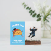 パーティータコ卒業写真感謝ポストカード ポストカード (スタンド正面)