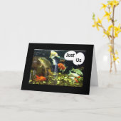 パーティータンクからの魚ことわざハッピーバースデー カード (黄色い花)