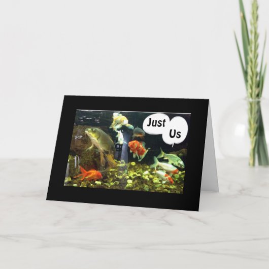 パーティータンクからの魚ことわざハッピーバースデー カード (正面)