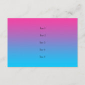 パーティーターコイズ後にピンクグラデーションと星 招待状 (正面)