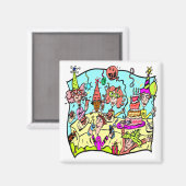 パーティーダウン50誕生日ギフト マグネット (正面/裏面)