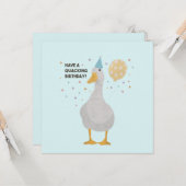 パーティーダックパン:クッキング誕生日を持つ カード (正面/裏面インサイチュ)