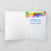 パーティーチキンおもしろい誕生日カード カード (内部)